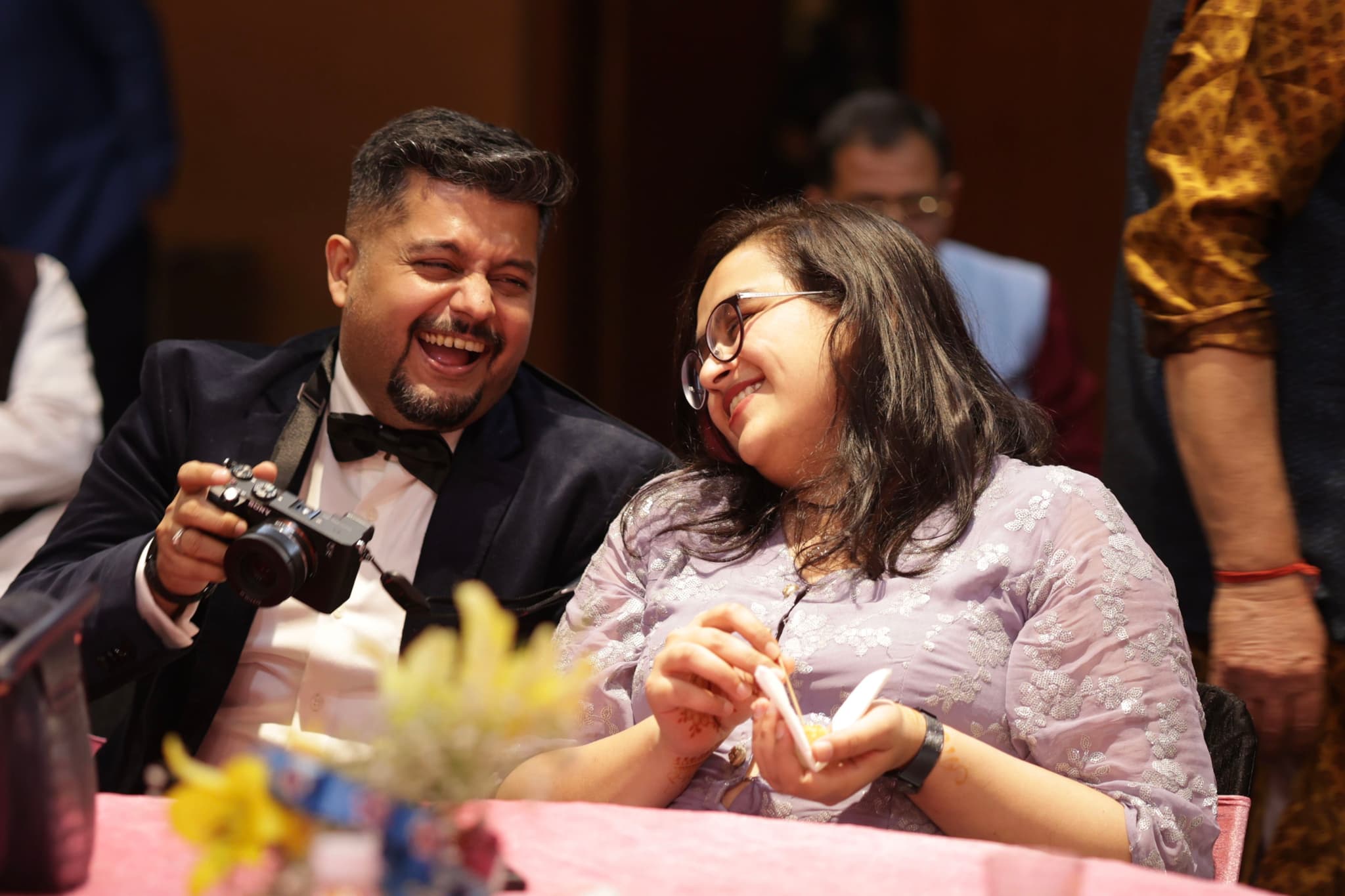 Capturing Joyful Moments at the Wedding Reception! 📸❤️